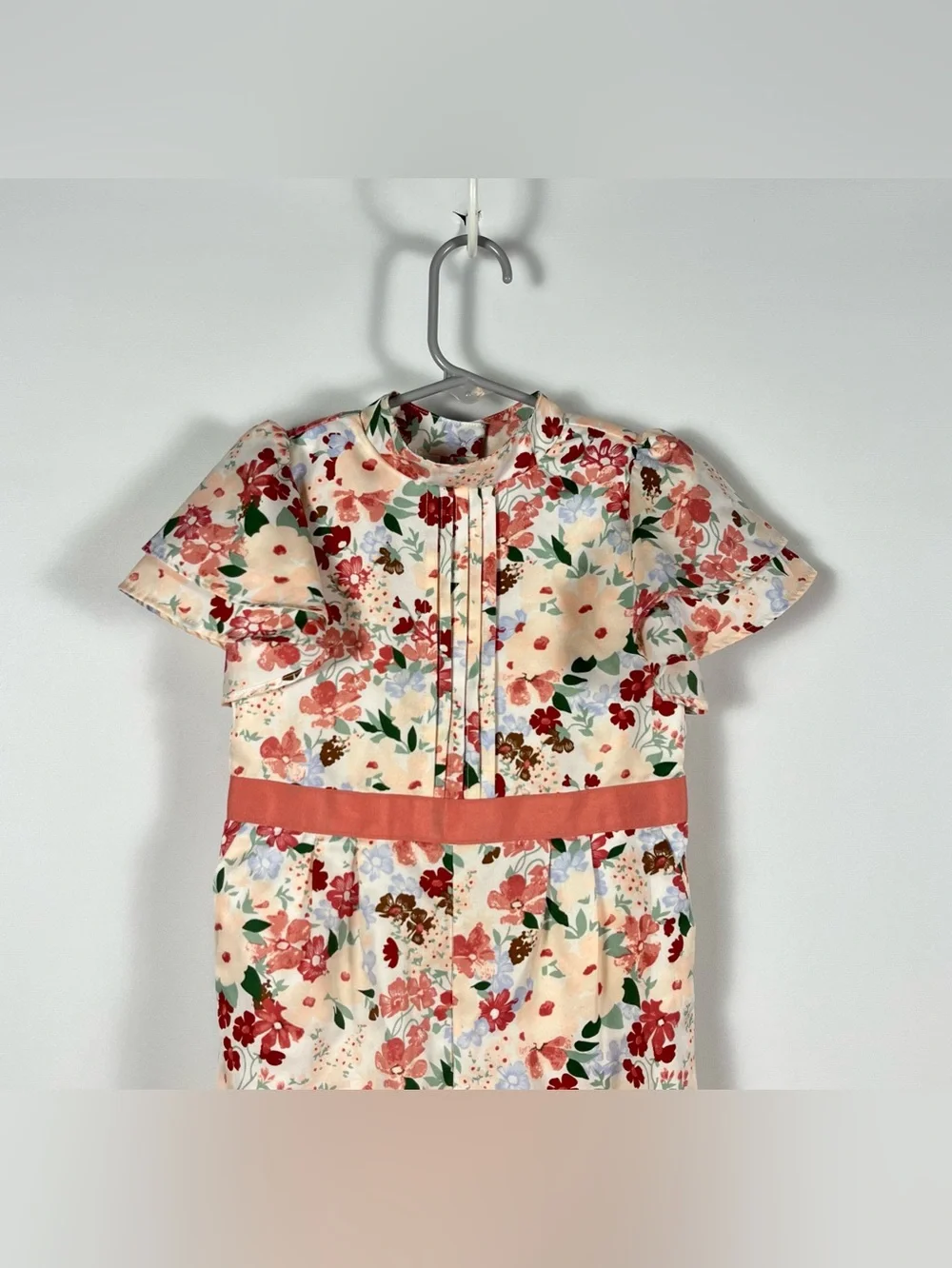 Janie and Jack Peachskin Floral The Courtyard Jumpsuit Size 18-24 Months